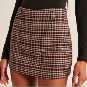 Abercrombie & Fitch Brown Plaid Skirt